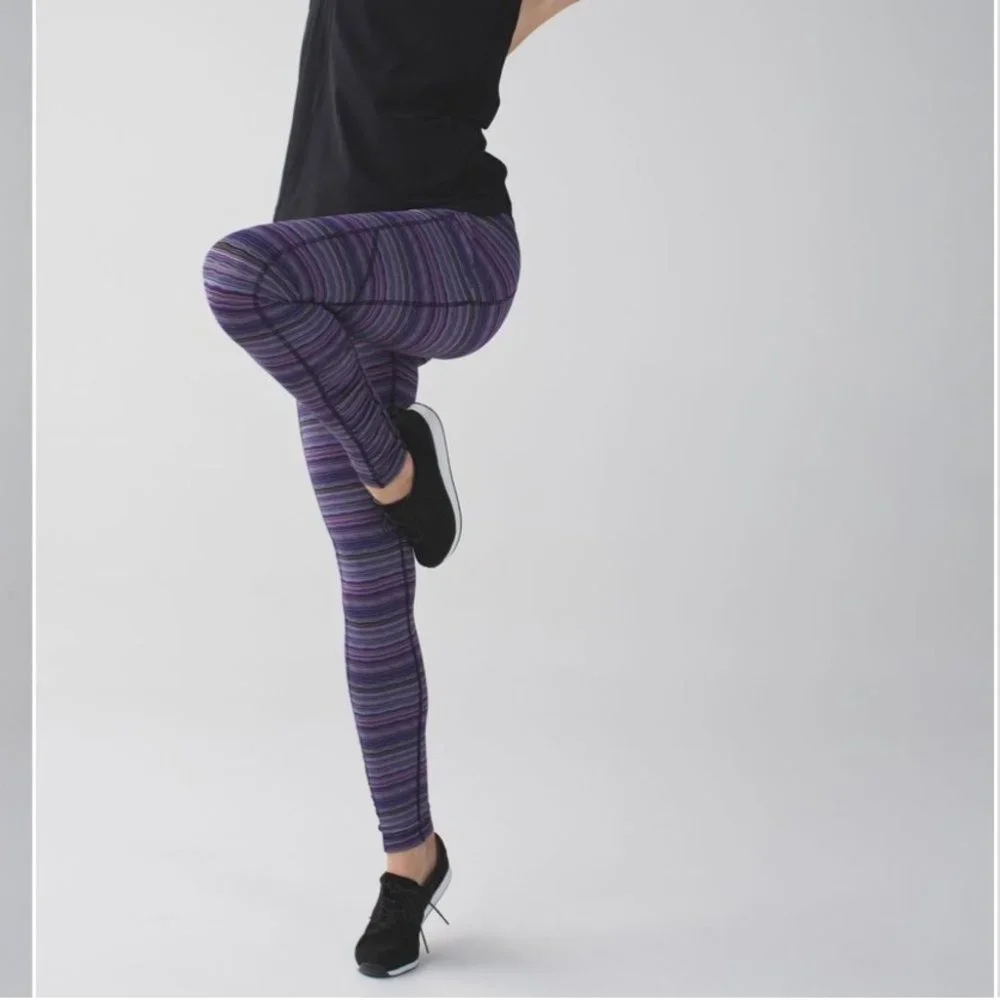 Lululemon Speed Tight IV Leggings Space Dye Twist Ultra Violet - Picture 2 of 16